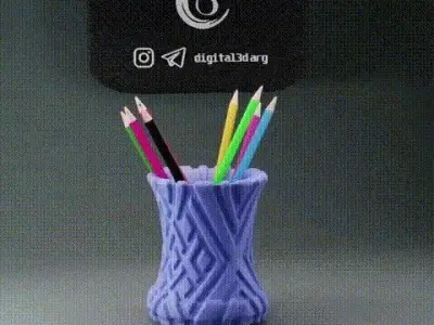 PACK PENCIL HOLDER WITH PATTERNS X20 3D print model