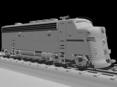 Diesel Locomotive 3D model