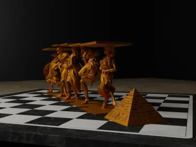 Egypt Chess Set  Character Pharaoh Chess Pieces  Free 3D print model