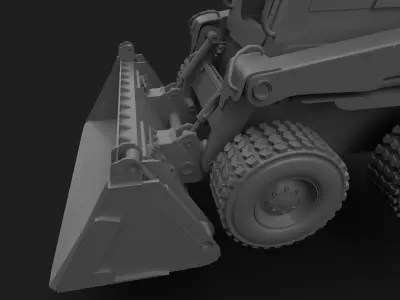 Working Machine Low-poly 3D model