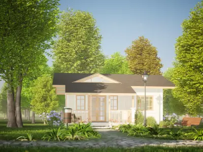 040Countryhouse1f60m2 3D model