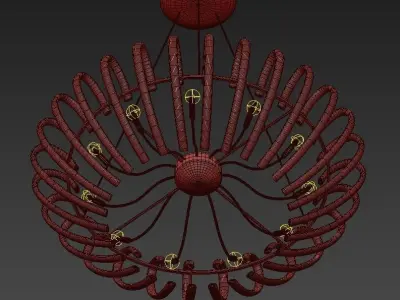 Ariadna chandelier - modern glass pendant light 3D model