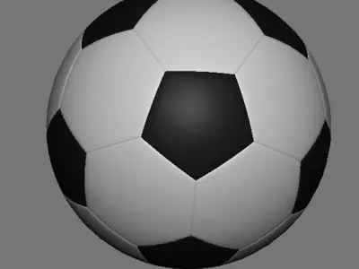 High poly Football soccer ball 3D model