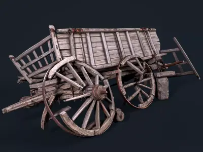 Cart 3D model Low-poly 3D model