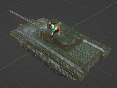 T-14 Armata Tank 3D model