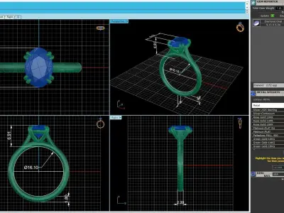 Solitaire Diamond Fashion Ring R4 3D print model