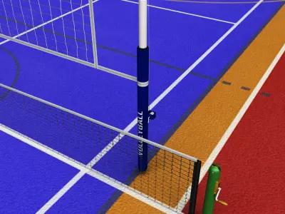 Multi sport court centrum pack 3D model
