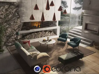 Juvet entrance room - Ex machina 3D model