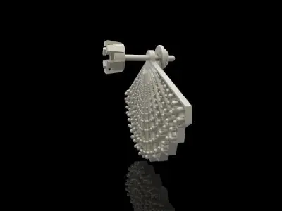 EARRIGNS ALLURE FANS JEWEL 3D print model
