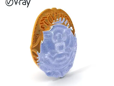 Detailed Police Badge D Model Pack Low-poly 3D model