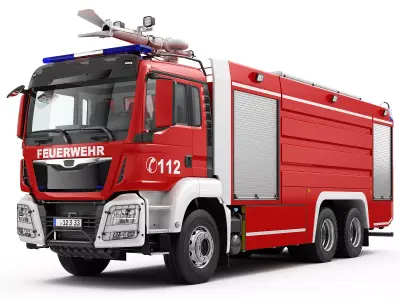 FIRE TRUCK 6X4 3D model