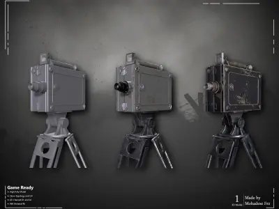 Military Camera WW2 VOL06 Game Ready 3D model