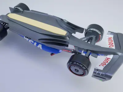 Visa CashApp RB F1 2024 car Low-poly 3D model