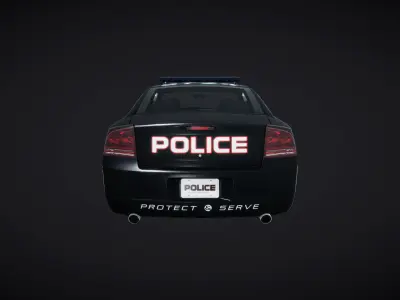 Car Police 02 3D model