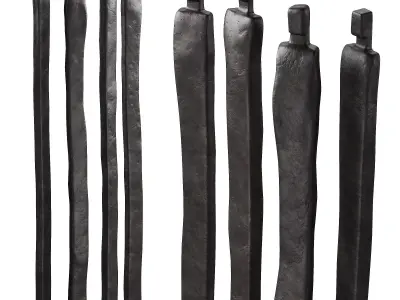332 interior sculptures 08 abstract figures of people bronze P01 3D model