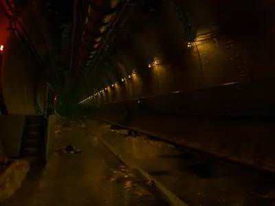 Underground Sewer Tunnel pack Low-poly 3D model