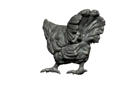 hen sculpture  3D print model