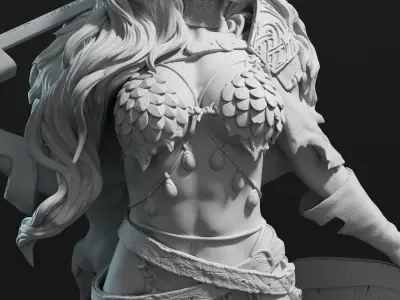 Fan Red Sonja - printable stl 3D print model