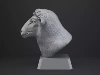 Sheep Bust - Animal Figurine 3D print model