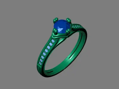 Rings for Women Womens Rings Stone Ring Ready STL 3DM Models  3D print model shop