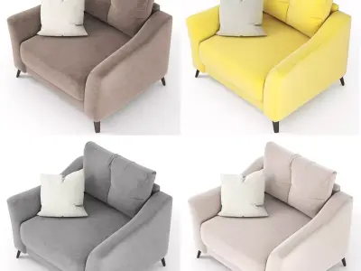 Armchair Amelie by Hoff 3D model