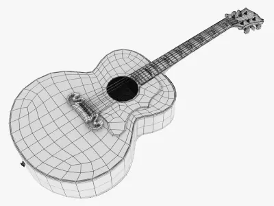 Gibson J-200 Guitar 3D model