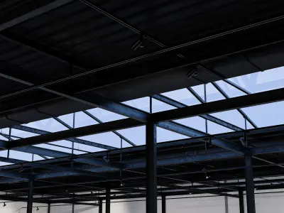 Contemporary Art Gallery Low-poly 3D model