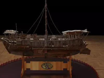 Chinese junk boat 3D model