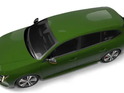 PEUGEOT 508 SW 2019 Low-poly 3D model