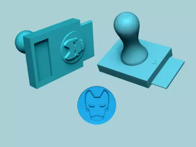 Stamp 109 Iron Man - Fondant Decoration Maker Toy 3D print model