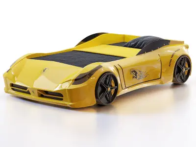 Racing Ferrari Car Bed Model for kids 3D model