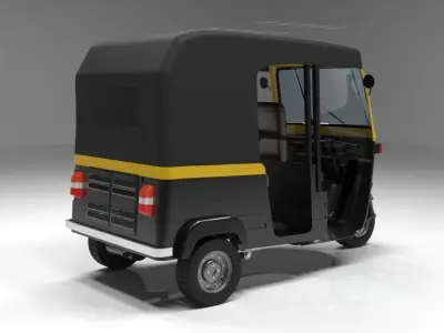 AUTO RICKSHAW 3D MODEL  Low-poly 3D model