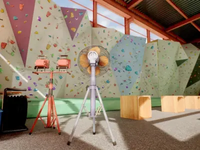 Bouldering Gym - Environment and Props Low-poly 3D model