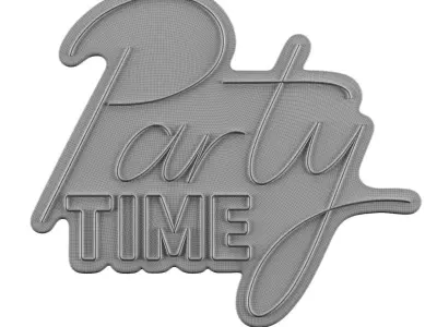 Party Time Neon Sign 3D model