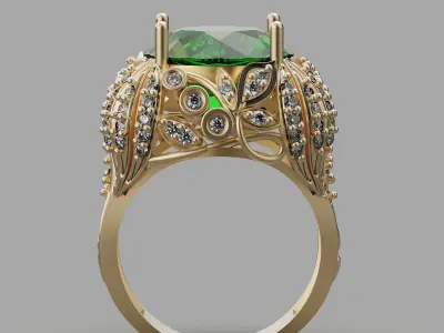 Lux ring silver gold sterling printable jewelry 3D model 3D print model
