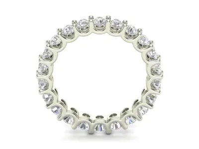 U Shaped Eternity Ring 2 point 5 mm stone size swiss 17 and EU57 3D print model