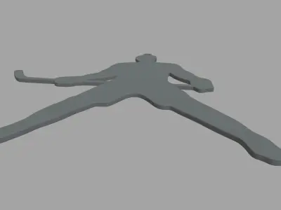 Hockey Key Ring Chain 01 Low-poly 3D model