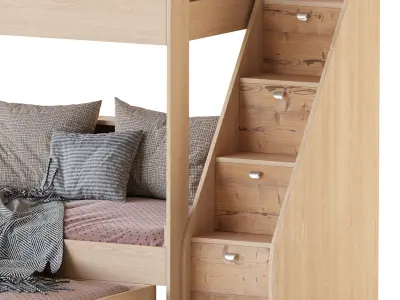 Three-tier bed Golden Kids 10 3D model