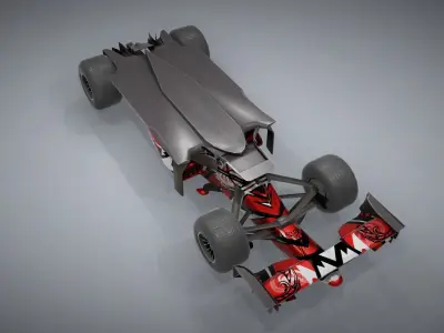F1 Racing Car Model 1 Low-poly 3D model