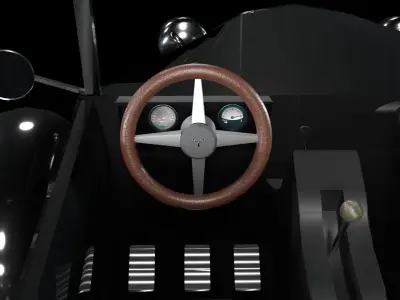 Antique Automobile Luxury Office Car 3D model