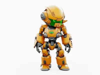 ROBO ZERO-M1  Rigged for Unreal Engine - Unity - MIXAMO 3D model
