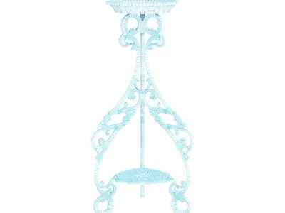 Pedestal Iron Stand 3D model
