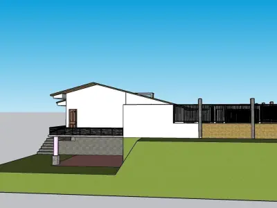 Single story house model 3D model