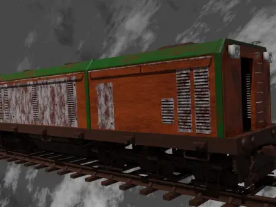 train for assets games or animation Low-poly 3D model