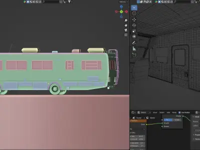 Tiny school rv bus 3D model