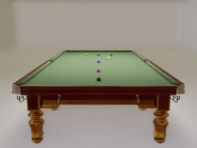 High Quality Detailed Snooker Tournament Table 3D model
