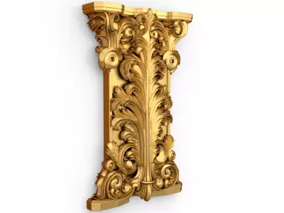 Column capital classic decorative ornament cnc 3d printing 05 3D print model