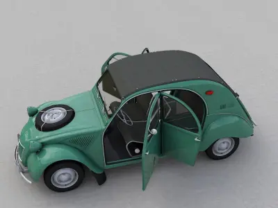 Citroen Sahara 2CV 1964 3D model