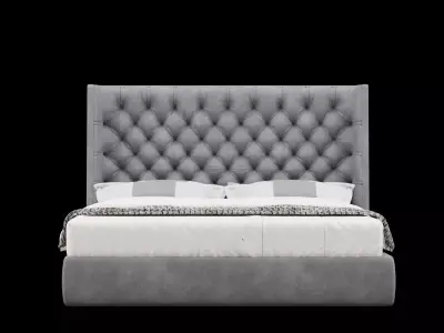 King Bed Low-poly 3D model