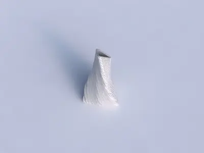 Vase twist grounded tilted triangle with twisted diagonal gri... 3D print model